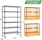BestOffice Storage Shelves 6 Tier Metal Shelves Adjustable Garage Shelving Wire - Image 3