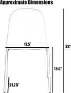 2xhome Modern Stackable Armless Dining Chair, Plastic Shell Seat - Image 3