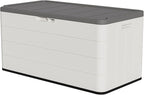 TARKARI Premium Pro Edition 100 Gallon Lockable Resin Deck Box, Waterproof & by Home
