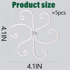 5PCS Monstera Plant Support Hook White 4.1 * 4.1 Inch – Set of 5 Durable Metal - Image 2