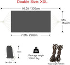Hammock Outdoor 2 People 220x150cm Total Length 330cm Load 300kg Canvas Cotton - Image 2