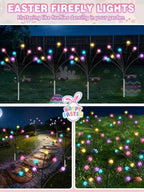 Albelt Easter Day Decorations Outdoor, 6 Pack Solar Firefly Lights Outdoor - Image 5