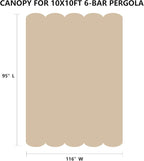 Pergola Shade Cover Replacement Canopy Top Compatible - Image 3