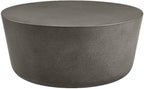 Modway Brion 34 Inch Round Concrete Coffee Table – Indoor/Outdoor Tapered by Modway