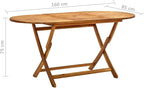 vidaXL Solid Acacia Wood Folding Patio Table - Image 9