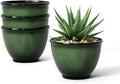 8 Inch Plastic Plant Pots, Glossy Smooth Finish Planter by Vanslogreen