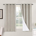 H.VERSAILTEX Linen Blackout Curtains 63 Inches Long 100% Absolutely Blackout by HVERSAILTEX