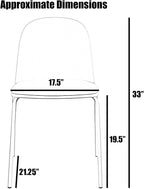2xhome Parent Modern Stackable Armless Dining Chair | Plastic Shell Seat - Image 3