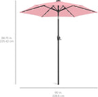 Best Choice Products 7.5ft Outdoor Solar Market Table Patio Umbrella - Image 7