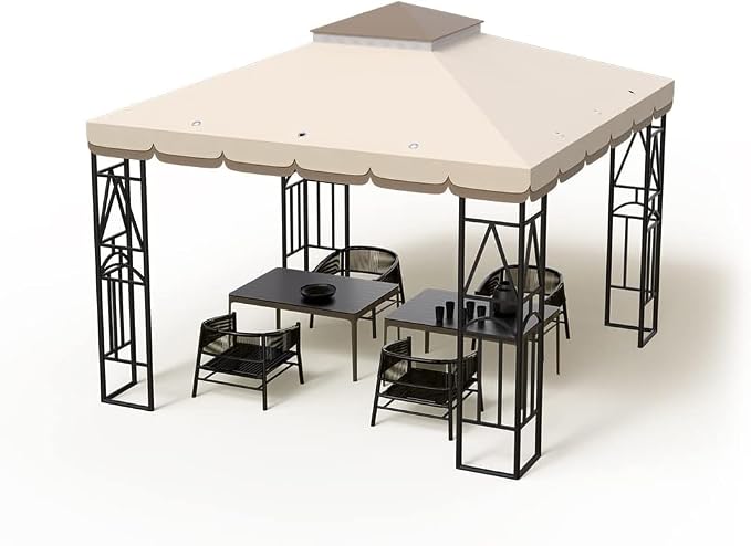 10x10 Canopy Replacement Top Double Tiered Gazebo Cover - Image 7
