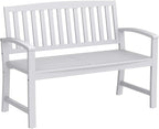 Christopher Knight Home Loja Outdoor Acacia Wood Bench, Pu White - Image 5