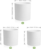 6/5/4 inch Flower Pots, Plastic Planters - Image 2