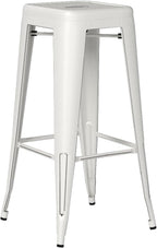 Furmax 30 Inch Metal Bar Stools Set of 4, Counter Height Backless Stools - Image 6