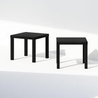 Furinno Classic Coffee Table Set of 2, Square Modern Coffee Table - Image 7