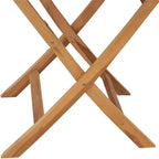 BOWERY HILL Foldable Teak Wood Dining Table, 33.5 x 33.5 x 29.9 in, Sandblasted - Image 8