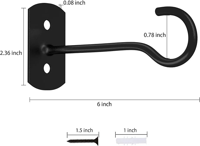 8Pcs Hanging Plant Bracket 6inch Metal Plant Hook Shepherds Hook Decorative - Image 2
