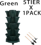 GameXcel Vertical Planter 5 Tier Stackable Planters Garden Planters Strawberry - Image 9