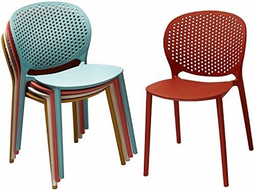 2xhome Modern Pool Patio Chair, Stackable Dining Side Chair - Image 7