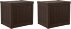 Suncast 17 x 22 Inch Resin 22-Gallon Patio Storage Deck Box, Java Brown by Suncast