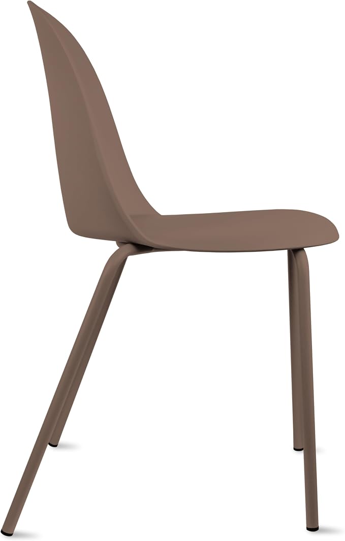 2xhome Modern Stackable Armless Dining Chair | Plastic Shell Seat - Image 5