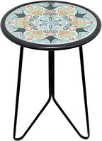 LIFFY Patio Side Table, Indoor Round Accent End Table by LiffyArt