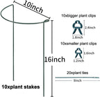 TCBWFY 10 Pack Garden Plant Support Stakes, Plant Supports - Image 2