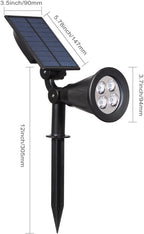 T-SUN Blue Solar Spotlights, Outdoor Waterproof Auto ON/Off Adjustable Garden - Image 3
