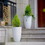 Worth Garden 2-Pack 21" H. White Tall Planters - Image 8