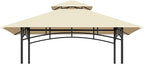 Grill Gazebo Replacement Top, 5 * 8 Outdoor BBQ Top Cover, Double Layer BBQ by COVBOARD