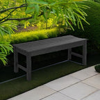 Stoog Outdoor Bench, 2-Person Patio Backless Bench, All-Weather HIPS Garden - Image 2