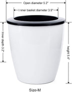 5.2“ Self Watering Planter White Flower Pot, Mini Plant Pot, African Violets - Image 4