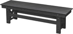 HDPE Outdoor Bench, Poly Lumber Adirondack Benches, Fade-Resistant HDPE Garden by SeeHill