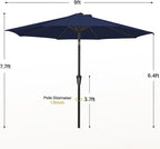MEWAY 9ft Patio Umbrella Outdoor Table Umbrellas - Image 7
