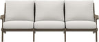 Modway Saratoga Teak Outdoor Patio Sofa in Weathered Gray White – 3 Seater Couch - Image 8