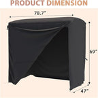 U-MAX Porch Swing with Cover, Patio Swing with Adjustable Backrest&Canopy 3 - Image 5