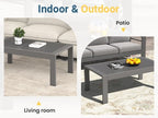 Wisteria Lane Outdoor Furniture Patio Coffee Table, Rectangle Outdoor Coffee - Image 5