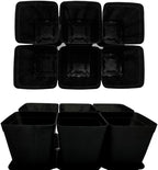 OJYUDD 24 Pack 3 Inch Black Nursery Pot Flower Pots Square Plastic Plant Pot - Image 5