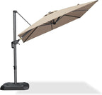 PURPLE LEAF 8 Feet Patio Umbrella Outdoor Cantilever Square Umbrella Aluminum - Image 2