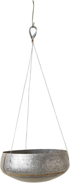 Creative Co-Op Grey & Gold Hanging Iron Planter - Image 2