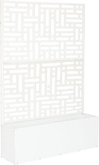 Oakland Living 6 ft. X 4 ft. White Freestanding Metal Privacy Screen Room by Oakland+Living
