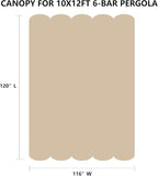 Pergola Shade Cover Replacement Canopy Top Compatible - Image 3