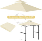 Grill Gazebo Replacement Top, 5 * 8 Outdoor BBQ Top Cover, Double Layer BBQ - Image 6