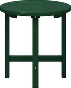 WestinTrends Dylan Adirondack Round Outdoor Side Table, Dark Green by WestinTrends