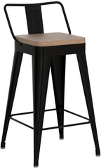 WENTMENT Metal Bar Stools Set of 4 Counter Height Barstools - Image 4