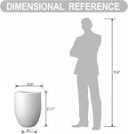 Kante Tall Concrete Planter, 21.7-Inch Height White Large Indoor Outdoor Plant - Image 7