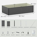 COMHOMA Galvanized Raised Garden Bed, Large Metal Planter Box - Image 7