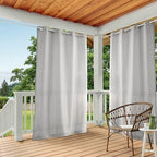 TOWN & COUNTRY BASICS Heavyweight Grommet Curtain, Cloud Grey | Light Filtering by TOWN+%26+COUNTRY+BASICS