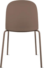 2xhome Set of 2 Modern Stackable Armless Dining Chairs | Plastic Shell Seat - Image 6
