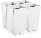 Hushee Set of 4 Tall Outdoor Planters 21 Inch Tall Tapered Square Planter by Hushee