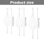 6 Pack Macrame Hanging Planter Holder 3 Sizes Indoor Hanging Planter Basket - Image 2